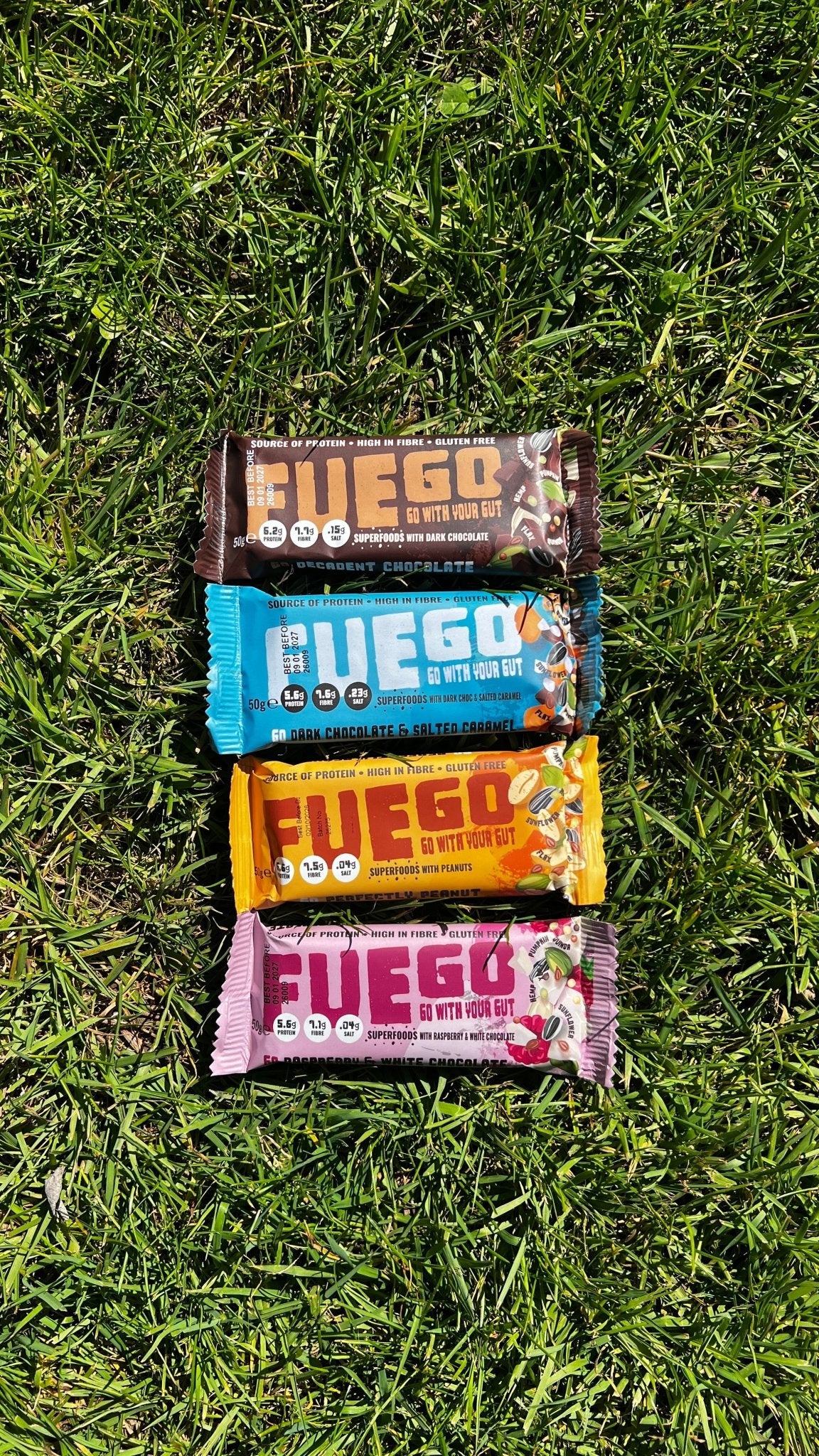 Dark Choc & Salted Caramel Gut Health Fibre Bar - FUEGO snacks