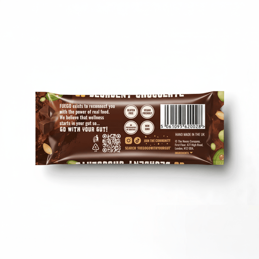 Decadent Dark Chocolate Health Bar – 50g - fuegobars