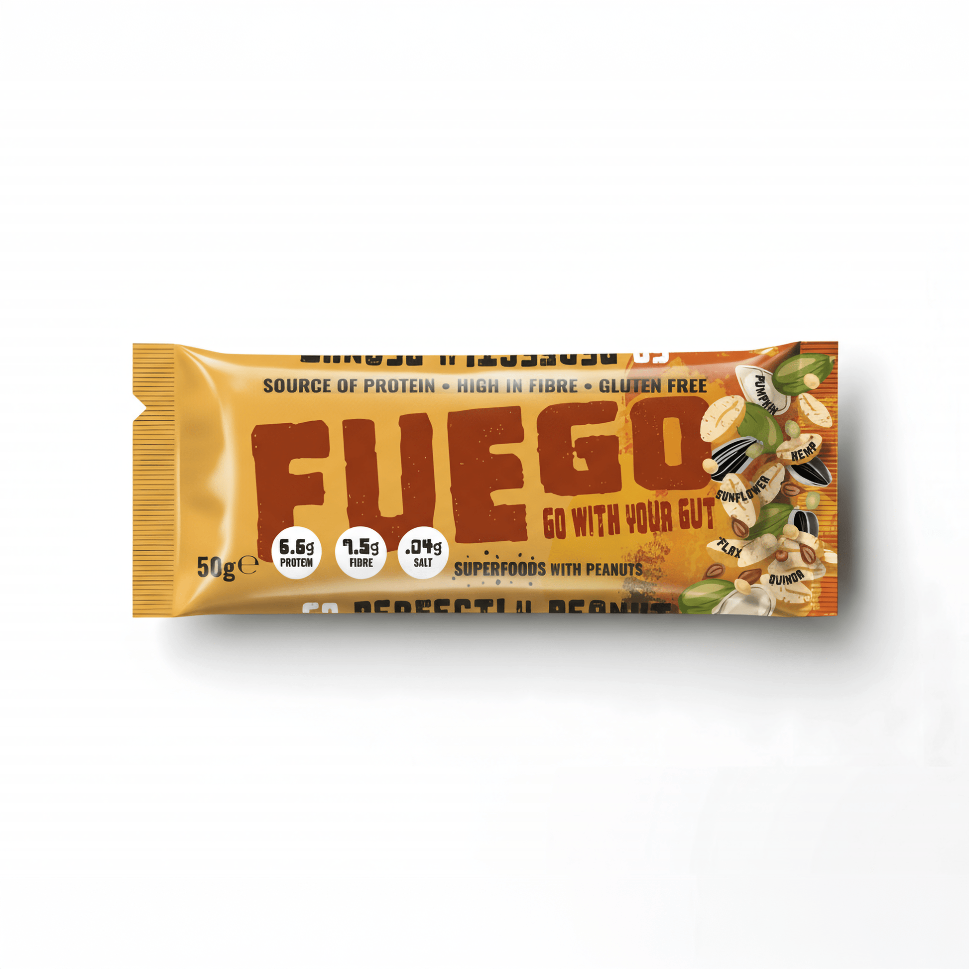 Nutrient - Packed Peanut Butter Health Bar – 50g - fuegobars